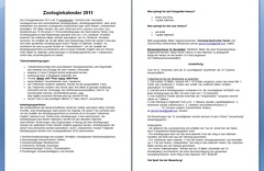 Zoologiekalender 2011  Teilnahmebedingungen  amp  Jurywertung